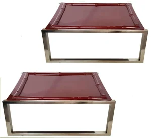 Vintage French G. Lefevre for Maison Jansen Side Tables - Pair