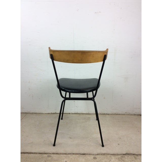Clifford Pascoe Mid Century Modern Chair With Bentwood Back and Black Vinyl Upholstery by Cliff Pascoe For Sale - Image 4 of 12