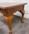 Wood Vintage Queen Anne Style Parquet Style Top Carved Coffee Table W/ Pull Out Tray For Sale - Image 7 of 12