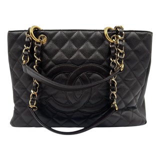 Chanel Brown Quilted Leather Tote Bag For Sale