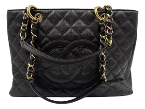 Chanel Brown Quilted Leather Tote Bag