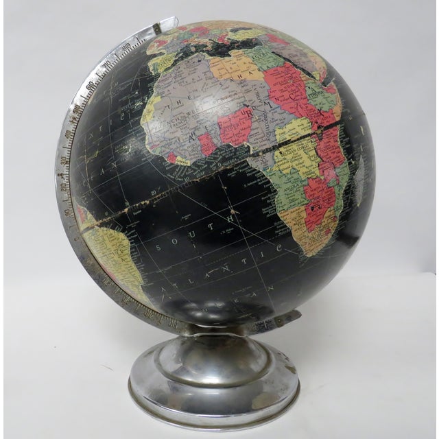 Vintage Art Deco Replogle Black Globe Chairish