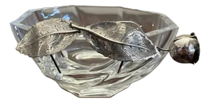 Crystal & Silver Vide Poche, Italy, 1990s