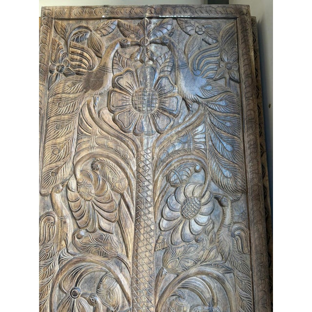 Celebrate nature and timeless craftsmanship with this exquisite hand-carved wood door panel featuring the iconic Tree of...