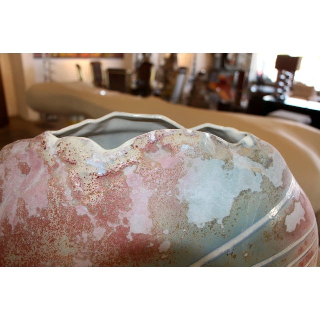 1980s Tony Evans Large Raku Fired Vessel For Sale - Image 5 of 9
