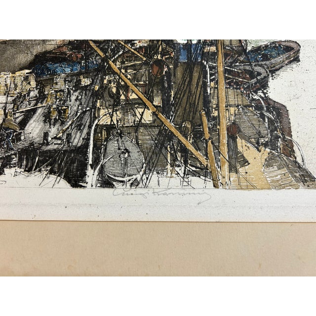 1924 Color Etching "London Tower Bridge" by Luigi Kasimir For Sale - Image 4 of 5