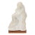 Mid-Century Modern Carved Marble Sculpture on Walnut Base For Sale