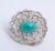 Platinum, Diamond, and Persian Turquoise Asymmetric Dress Clip For Sale In New York - Image 6 of 7