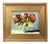 2020s Red Bouquet of Flowers Oil Painting Including the Antiqued Gold Wood Frame For Sale - Image 5 of 5