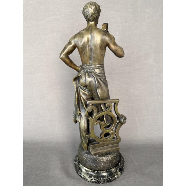 Later Calamine Sculpture by Charles Perron, France, 1900s For Sale - Image 7 of 11