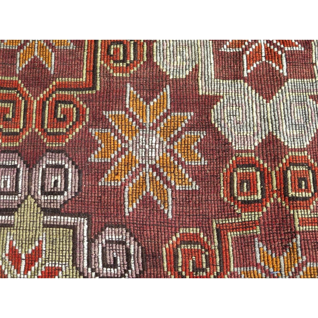 Mid 20th Century Mid 20th Century 60s Vintage Goathair Handmade Turkish Kilim Boho Area Rug For Sale - Image 10 of 11