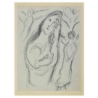 Marc Chagall, Sarah And The Angels, Lithograph, 1960 For Sale