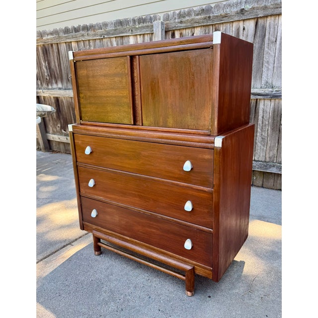 Mid-Century Modern Vintage Morris of California Gentlemen's Chest For Sale - Image 3 of 7