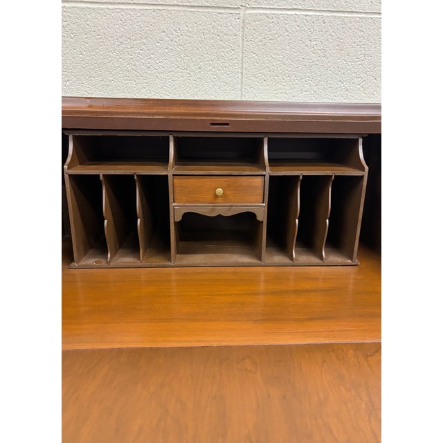 Antique French Louis XVI Style Secretary Slant Top Drop Front Petite Desk For Sale - Image 10 of 15