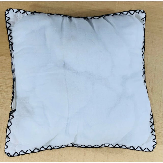 Hand Embroidered Boho Chic Small Compatible Pillows, Set of Four For Sale - Image 10 of 11