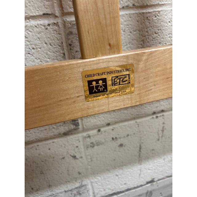 Wood Vintage Child Craft Industries Twin Size Mission Arts & Crafts Style Sleigh Bed For Sale - Image 7 of 10