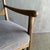 Wood Oak Open Arm Accent Chair or Dining Chair With Belgian Linen Upholstery For Sale - Image 7 of 9