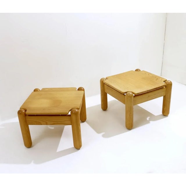 Mid-Century Square Pine Coffee Tables in the style of Ilmari Tapiovaara, Set of 2 For Sale - Image 10 of 11