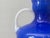 Decorative Italian opal glass vase from the Opalina Fiorentina manufactory, featuring a vibrant cobalt blue glass body and...