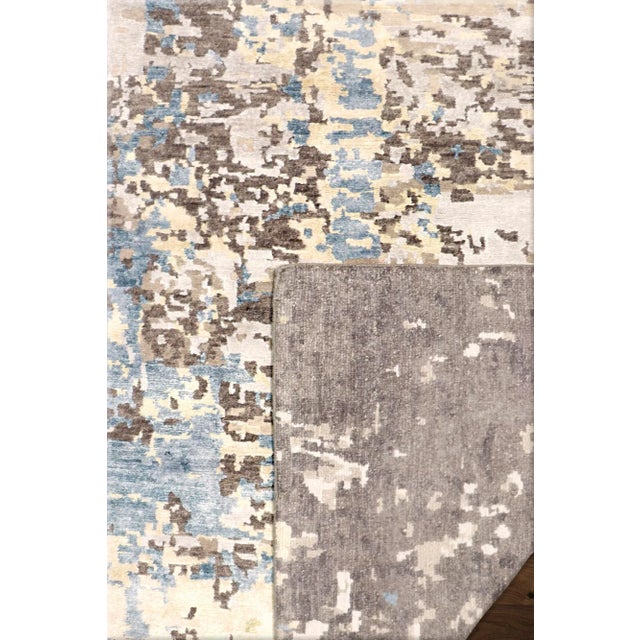 2020s Pasargad Home Modern Abstract Silk & Wool Area Rug For Sale - Image 5 of 8