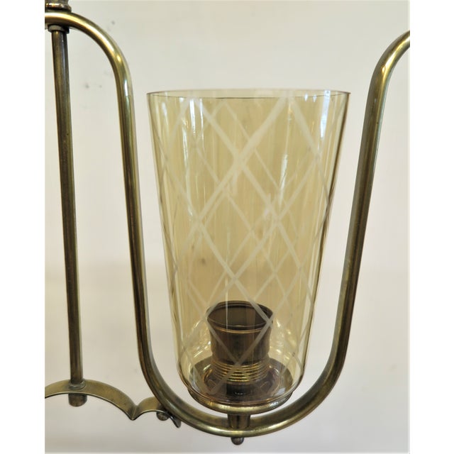 1950s Mid-Century French Horizontal Chandelier in the Style of Jean Royere For Sale - Image 10 of 13