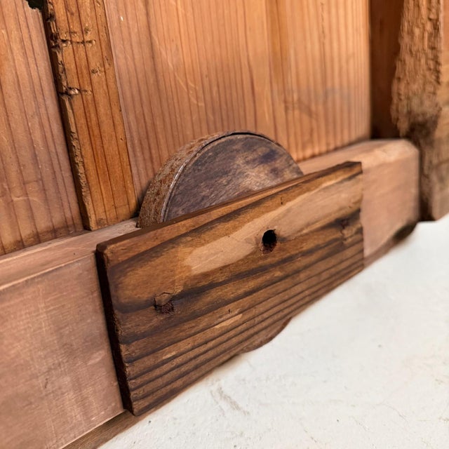 Antique Japanese Wooden Door Wall Panel, 1890s For Sale - Image 6 of 17