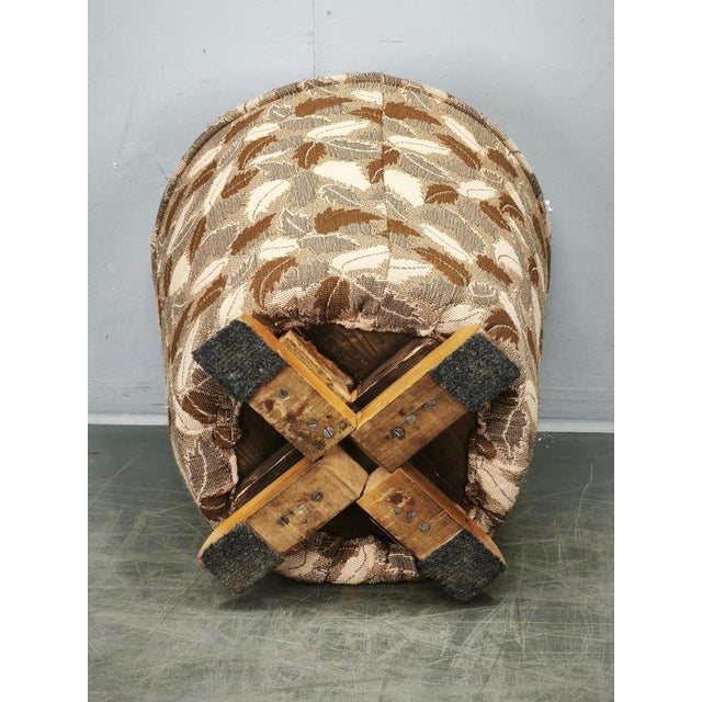 An elegant Art Deco round tabouret produced in Czechoslovakia during the 1930s. This charming stool combines a solid beech...