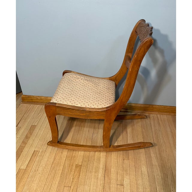 Wood Tell City Duncan Phyfe Walnut Rocking Chair Small For Sale - Image 7 of 13