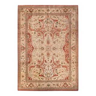 Mogul, One-of-a-Kind Hand-Knotted Area Rug in Orange, 9' 2" x 12' 5" For Sale