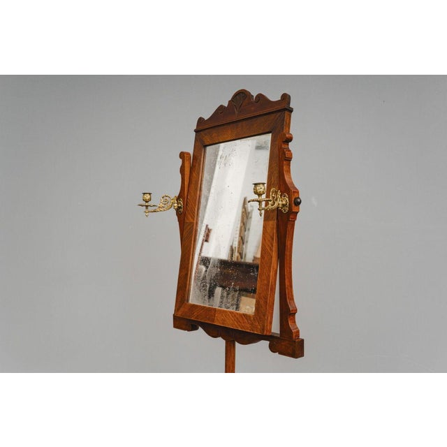 Art Nouveau Vanity Mirror in Walnut, 1900s For Sale - Image 18 of 18