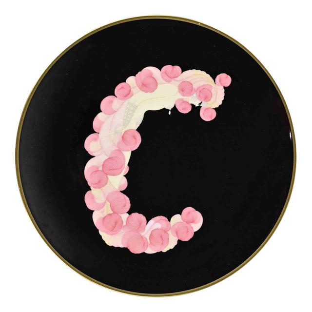 The Alphabet after Erté, C Plate, 1986, Ceramic For Sale