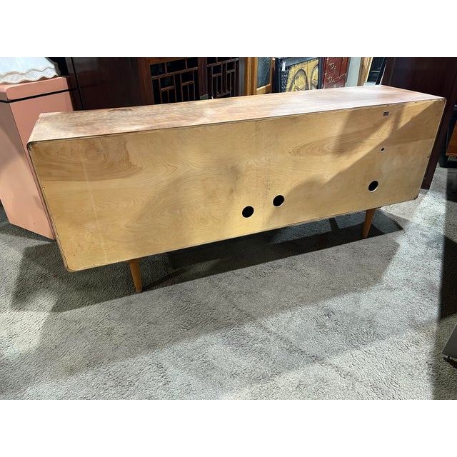 Mid Century Modern Teak Wood Media Console For Sale - Image 4 of 5