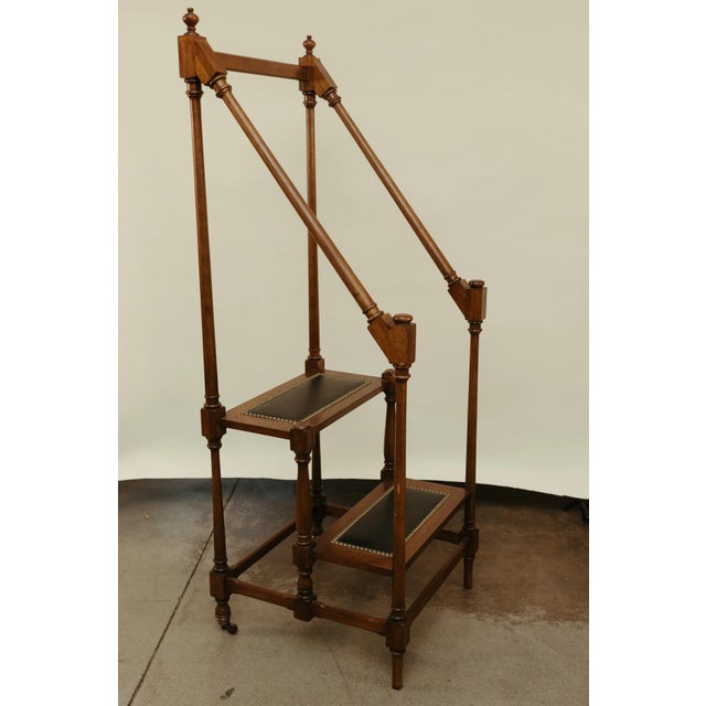 Stand Wood Library Step Stand For Sale - Image 4 of 4