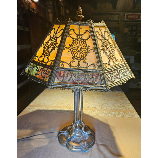 Early 20th Century Early 20th Century Bradley and Hubbard Table Lamp For Sale - Image 5 of 18