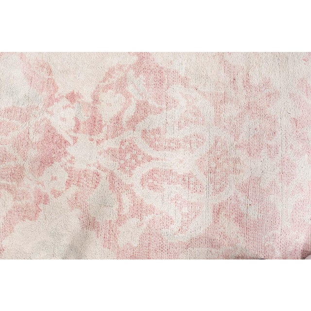 Textile Authentic Indian Cotton Agra Rug For Sale - Image 7 of 11