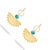 Modern Cleopatra Sunburst Turquoise Gold Earrings, A Pair For Sale - Image 3 of 10