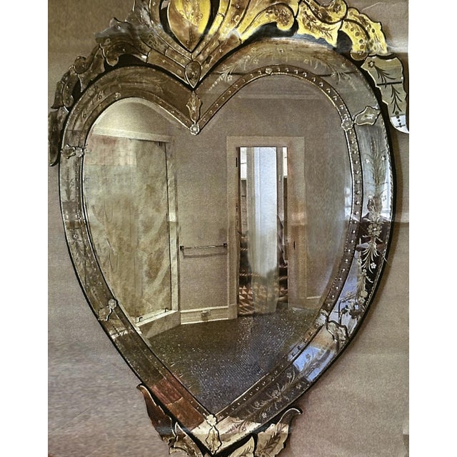 9ft Wall Heart Mirror With Hollywood History For Sale - Image 4 of 4