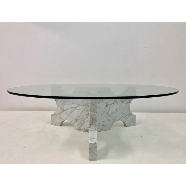 Italian Carrara Marble Coffee Table, 1970s For Sale - Image 11 of 11