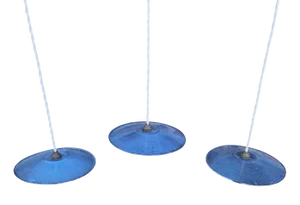 Vintage Industrial Pendant Lights, 1940s, Set of 3