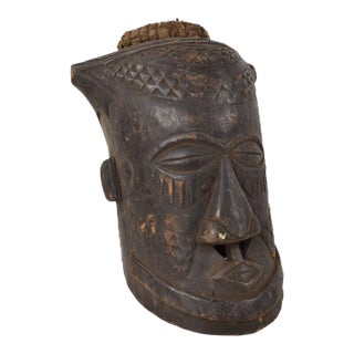 Early 20th Century Kuba Helmet Mask For Sale