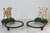 Farmhouse Pair of Vintage Cast Iron Dalmatian Dog Food & Water Bowl Holders For Sale - Image 3 of 13