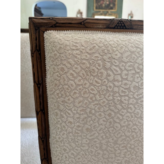 Six Carved French Dining Chairs Leopard Upholstery For Sale In Tampa - Image 6 of 12