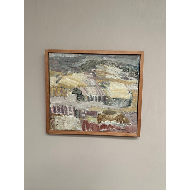 Original Swedish Oil on Canvas – “Catalan Landscape” by Rune Rådsten – Signed – Vintage & Framed – 55 × 48 cm (21.7" ×...