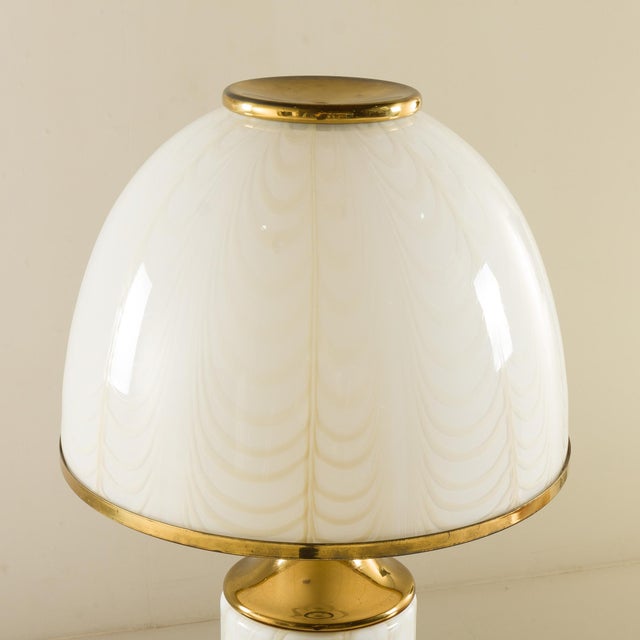1980s Murano Glass and Brass Lamp, Italy 1980s by Romeo Rega for F. Fabbian For Sale - Image 5 of 11