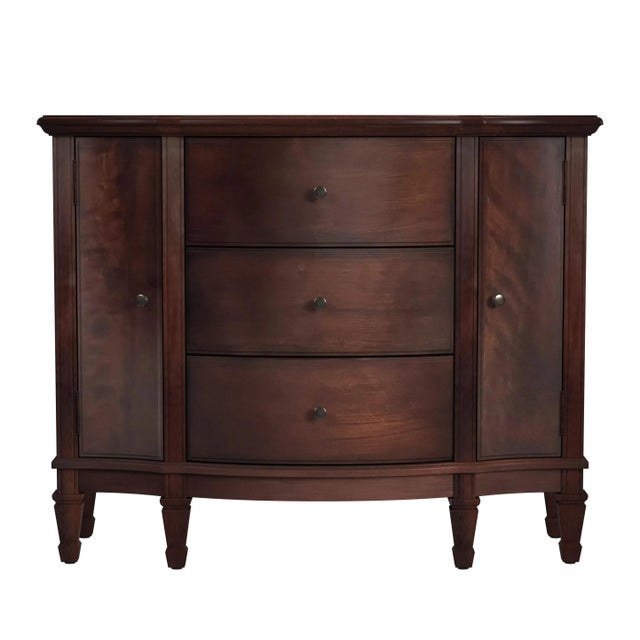 Spritely Home Accent Furniture Sheffield 3 Drawer 2 Door Accent Cabinet, Antique Cherry For Sale - Image 4 of 8