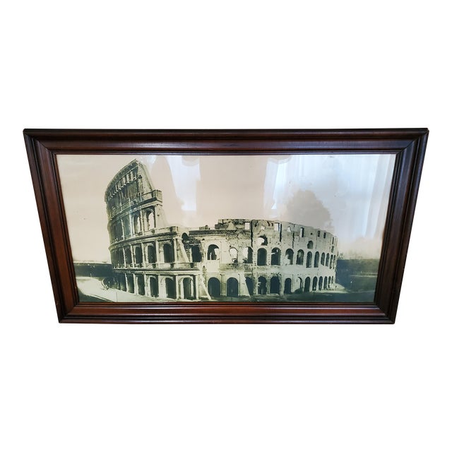 Large Scale 19th Century Grand Tour Photo of the Roman Colosseum/ 1914, Framed For Sale