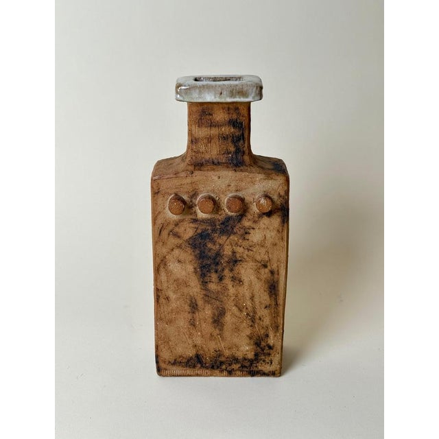 Ceramic Scandinavian Modern Stoneware Vase by Curt Addin, 1970s For Sale - Image 7 of 13