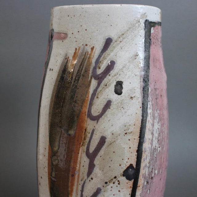 Vintage French Ceramic Flower Vase, 1990s For Sale - Image 16 of 18