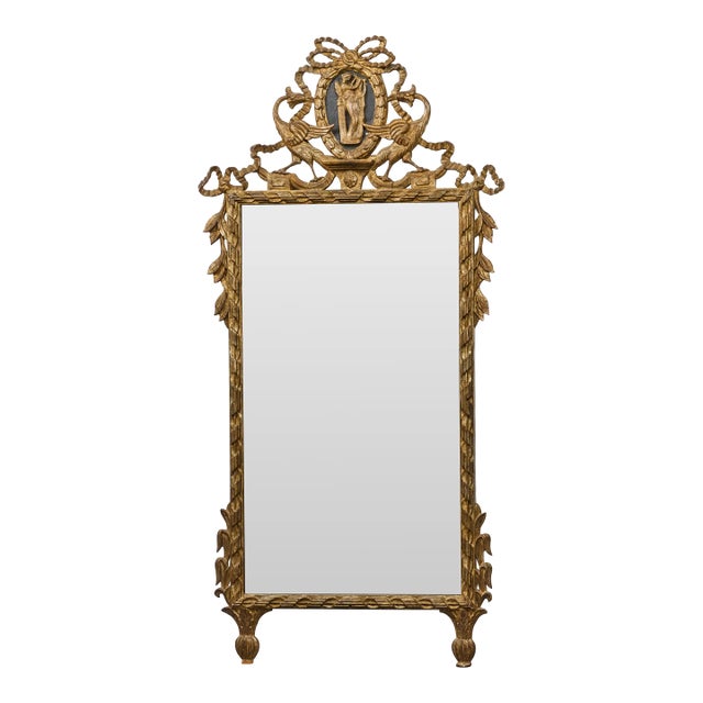 Antique Italian Gilt-Wood Mirror For Sale