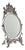 Table Mirror in Silver Metal For Sale